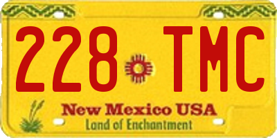 NM license plate 228TMC