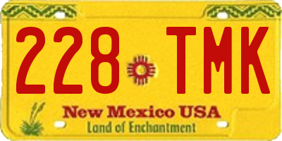 NM license plate 228TMK