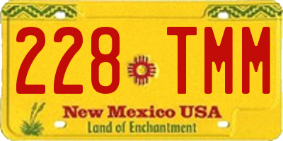 NM license plate 228TMM