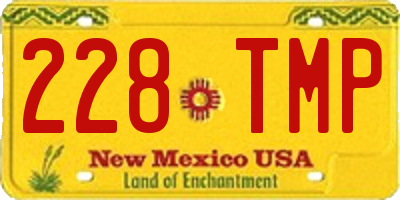 NM license plate 228TMP