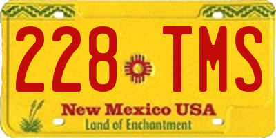 NM license plate 228TMS