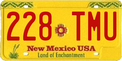 NM license plate 228TMU