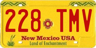 NM license plate 228TMV