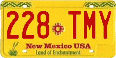 NM license plate 228TMY