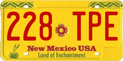 NM license plate 228TPE