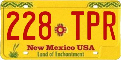 NM license plate 228TPR