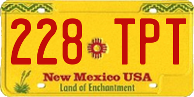 NM license plate 228TPT