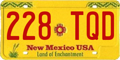 NM license plate 228TQD