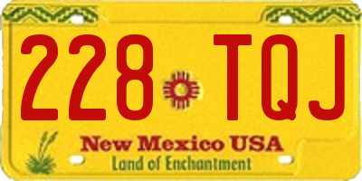 NM license plate 228TQJ