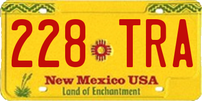 NM license plate 228TRA