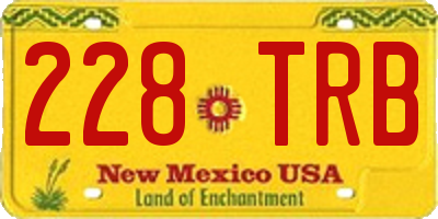 NM license plate 228TRB