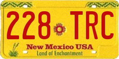 NM license plate 228TRC