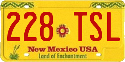 NM license plate 228TSL