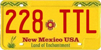 NM license plate 228TTL