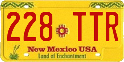 NM license plate 228TTR