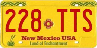 NM license plate 228TTS