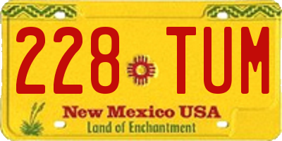 NM license plate 228TUM