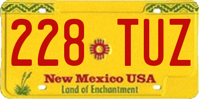 NM license plate 228TUZ