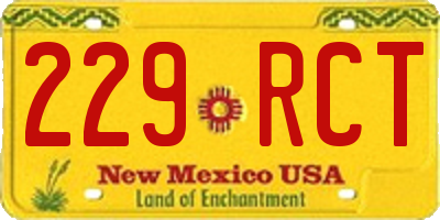 NM license plate 229RCT