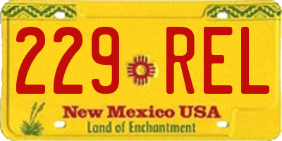 NM license plate 229REL