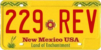 NM license plate 229REV