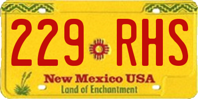 NM license plate 229RHS