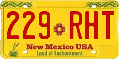 NM license plate 229RHT