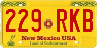 NM license plate 229RKB