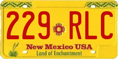 NM license plate 229RLC