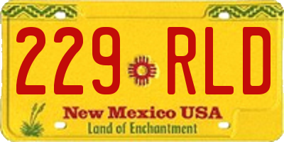 NM license plate 229RLD