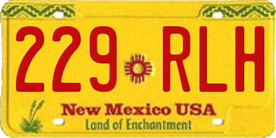 NM license plate 229RLH