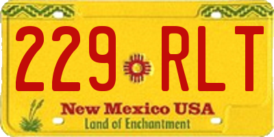 NM license plate 229RLT