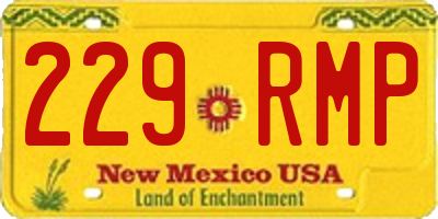 NM license plate 229RMP
