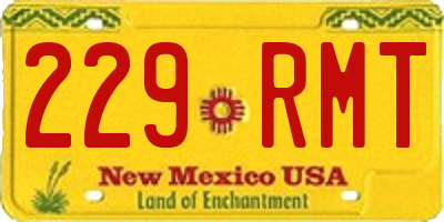 NM license plate 229RMT