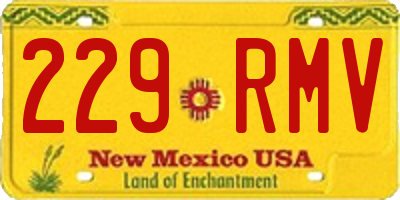 NM license plate 229RMV