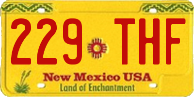 NM license plate 229THF