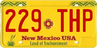 NM license plate 229THP