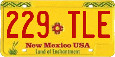 NM license plate 229TLE