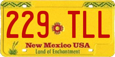 NM license plate 229TLL