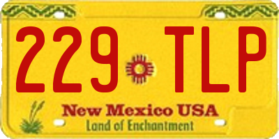 NM license plate 229TLP