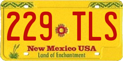 NM license plate 229TLS