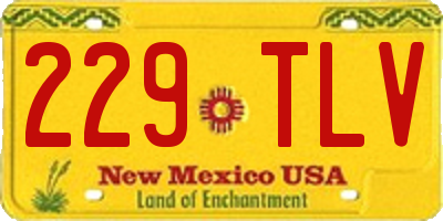 NM license plate 229TLV