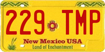 NM license plate 229TMP