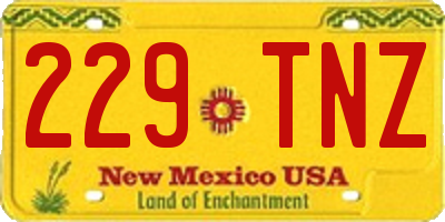 NM license plate 229TNZ