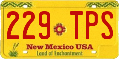 NM license plate 229TPS