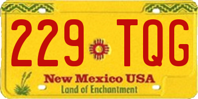 NM license plate 229TQG