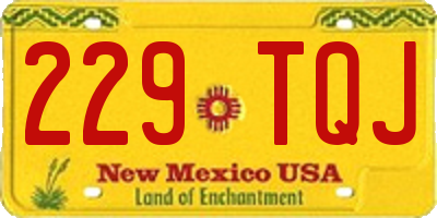 NM license plate 229TQJ