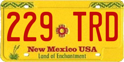 NM license plate 229TRD