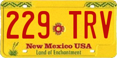 NM license plate 229TRV