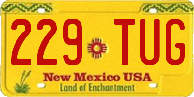 NM license plate 229TUG